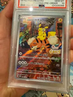 2023 POKEMON CARD TCG JPN SV-P PROMO 098/SV-P DETECTIVE PIKACHU PSA 10 - Image 4