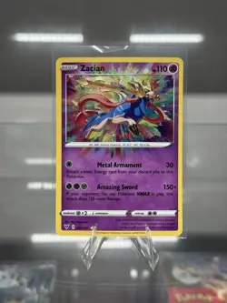 Pokemon TCG SWSH04: Vivid Voltage Zacian Card #082/185 Amazing Rare - Image 1