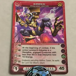 Chaotic Card Krekk Phalanx Recon AU Rare Underworld Creature - Mid Energy - Image 1