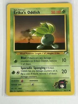 Erika's Oddish 78/132 Gym Heroes - Common Pokemon Card - NM/Mint - Image 1