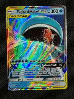 Magikarp & Wailord GX SM166 Pokemon Card - Image 1