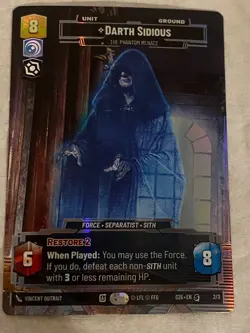 STAR WARS UNLIMITED Gift Box Promo Foil DARTH SIDIOUS Card NM - Image 1