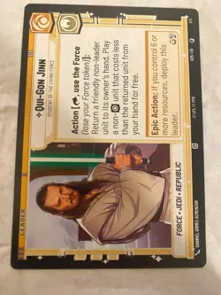 STAR WARS UNLIMITED Gift Box Promo Oversize QUI-GON JINN Card NM - Image 2