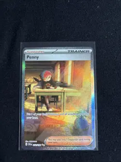 Pokemon TCG Scarlet & Violet Penny Holo Card 252/198 Special Illustration Rare - Image 3