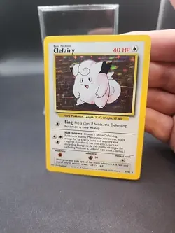 Clefairy Holo 5/102 Base Set Pokemon Card WOTC 1999 LP Vintage Rare TCG - Image 2