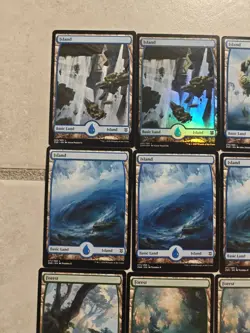 MTG Zendikar Rising NON FOIL Full Art Basic Land Set of 32 - Image 2