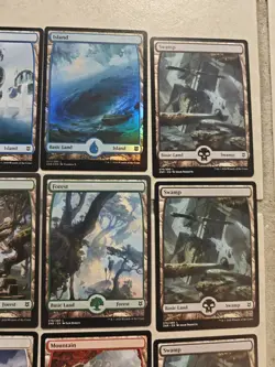 MTG Zendikar Rising NON FOIL Full Art Basic Land Set of 32 - Image 5