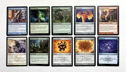 114 MTG MAGIC THE GATHERING 10 CARD MIXED LOT RARE GOLD UNCOMMON SILVER ♨ - Image 1