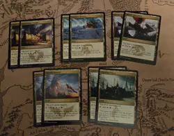 2 Sets of Tri-Color Wedge Tap Lands Tarkir Dragonstorm Opulent Palace, Nomad... - Image 1