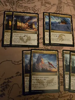 2 Sets of Tri-Color Wedge Tap Lands Tarkir Dragonstorm Opulent Palace, Nomad... - Image 2