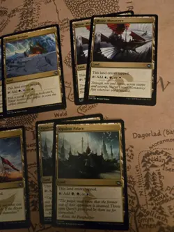 2 Sets of Tri-Color Wedge Tap Lands Tarkir Dragonstorm Opulent Palace, Nomad... - Image 3