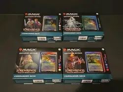 MTG Lord of the Rings: Tales of Middle Earth Commander Deck Set of 4 - Image 1