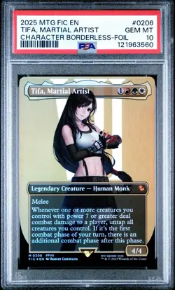 2025 MTG FINAL FANTASY TIFA, MARTIAL ARTIST #0206 PSA 10 - Image 1