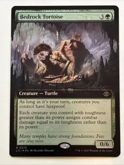 MTG The Lost Caverns of Ixalan Bedrock Tortoise Extended Art Foil 0378 NM Rare - Image 1