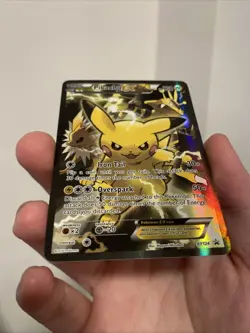 2016 Pokemon XY Black Star Promo Pikachu EX Red & Blue Collection #XY124 - Image 2