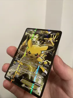 2016 Pokemon XY Black Star Promo Pikachu EX Red & Blue Collection #XY124 - Image 3