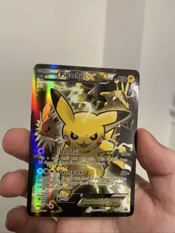 2016 Pokemon XY Black Star Promo Pikachu EX Red & Blue Collection #XY124 - Image 5
