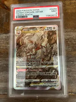 POKEMON 2023 Crown Zenith Full Art HISUIAN ZOROARK Vstar #GG56 PSA 9 Mint - Image 1