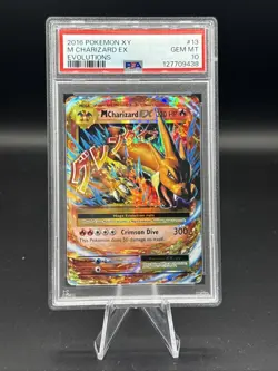 2016 Pokemon XY Evolutions Mega Charizard #13/108 PSA 10 - Image 1