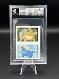 2005 Pokemon Merlin Stickers Dragonite & Walrein BGS 9 - Image 1