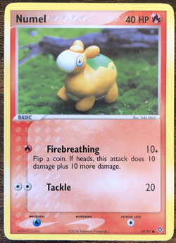Pokemon TCG Numel EX Dragon 69/97 Yuka Morii Clay Art - Image 1