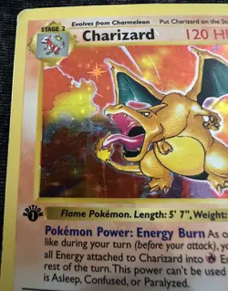 1st Edition Shadowless Charizard Base Set 4/102 Holo 1999 Pokemon - Image 2