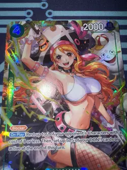 Nami OP14-031 Alternate Art Azure Sea’s Seven One Piece English NM PACK FRESH - Image 2