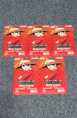 One Piece OP-13 CARRYING ON HIS WILL Sleeved Booster Packs Lot Of 5 NEW/SEALED - Image 2
