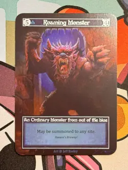 Sorcery: Contested Realm Roaming Monster Beta Ordinary Foil Card Erik's TCG - Image 1