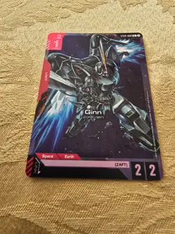 Gundam TCG GINN Art Foil Card ST04 008 C+ NM/Mint Never Played - Image 1