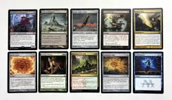 124 MTG MAGIC THE GATHERING 10 CARD MIXED LOT RARE GOLD UNCOMMON SILVER ♨ - Image 1
