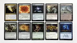 123 MTG MAGIC THE GATHERING 10 CARD MIXED LOT RARE GOLD UNCOMMON SILVER ♨ - Image 1