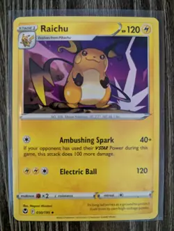 #50 Raichu - Pokemon Card LP - Free Shipping! - Image 1