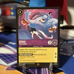 Disney Lorcana TCG Azurite Sea Genie Wish Fulfilled 53/204 Rare Nonfoil Card - Image 1