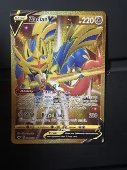 Zacian V - 211/202 - Pokemon Sword & Shield Base Set Secret Rare Card NM - Image 1