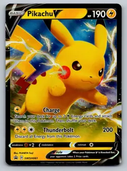 Pokemon Pikachu V Promo SWSH: Sword & Shield Promo Cards SWSH061 NM - Image 1