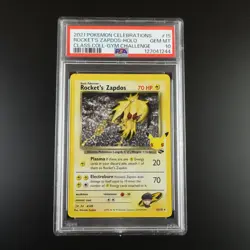 PSA 10 Rocket's Zapdos Pokemon Celebrations Classic Collection Holo Graded Card - Image 1