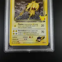 PSA 10 Rocket's Zapdos Pokemon Celebrations Classic Collection Holo Graded Card - Image 3