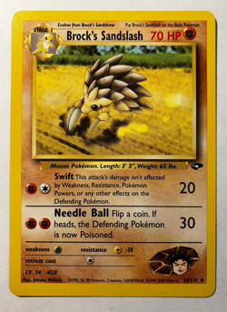 Brock's Sandslash 36/132 Gym Challenge Pokemon Card NM Vintage - Image 1