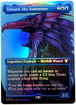 MTG Talrand, Sky Summoner BORDERLESS FOIL Commander Masters 0673 NM - Image 1