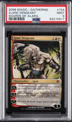 2008 MTG SHARDS OF ALARA #154 AJANI VENGEANT PSA 9 - Image 1