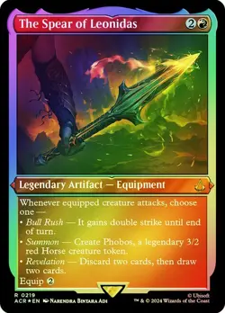 The Spear of Leonidas Foil Etched Assassin's Creed NM MTG - Image 1