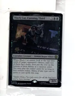 MTG SkeenAB Black Cat Cunning Thief PRERELEASE PROMO FOIL from SPM. NM. - Image 1