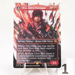 Clive, Ifrit's Dominant 318 Borderless Regular FIN MTG NM See Video - Image 3
