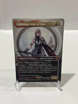 Lightning, Army of One Borderless M FINAL FANTASY #320 NM Normal - Image 1
