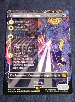 Magic: The Gathering - Final Fantasy - Summon: Bahamut Borderless Mythic - NM - Image 1