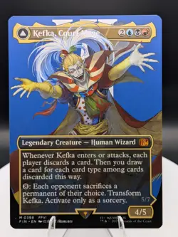 Kefka, Court Mage / Ruler of Ruin (Borderless) Regular: Final Fantasy MTG (NM) - Image 1