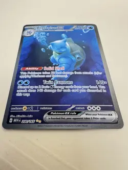 Pokemon 2023 Blastoise EX Special Illustration Rare Card 200/165 Mew-EN 151 - Image 4