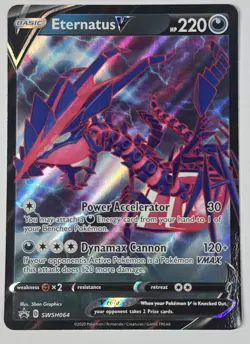 Pokemon TCG - Eternatus V - SWSH064 - 2020 - Sword And Shield Black Star Promo - Image 3