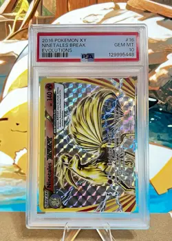 2016 POKEMON XY EVOLUTIONS #16 NINETALES BREAK PSA 10 - Image 1